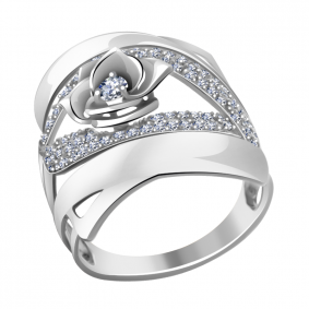 Кольцо из белого золота Александра кл2323сб с фианитом кл2323сб фото