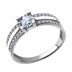 Кольцо из белого золота Александра кл2325-62сб с Swarovski кл2325-62сб фото