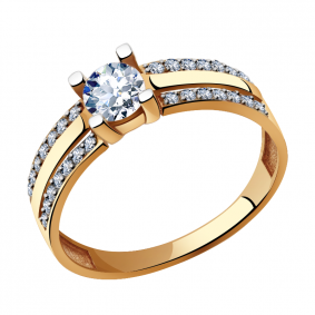 Золотое кольцо Александра кл2325-62ск с Swarovski кл2325-62ск фото