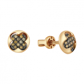 Золотые серьги Александра кл2343а-20ск с фианитом кл2343а-20ск фото