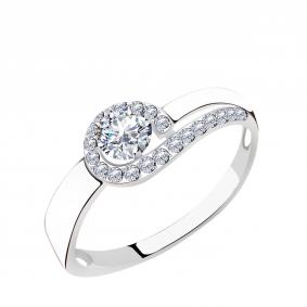 Кольцо из белого золота Александра кл2346-62сб с Swarovski кл2346-62сб фото