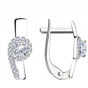 Серьги из белого золота Александра кл2346а-62сб с Swarovski кл2346а-62сб фото