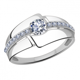 Кольцо из белого золота Александра кл2347-62сб с Swarovski кл2347-62сб фото