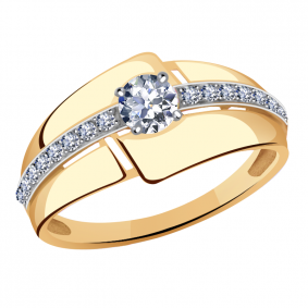 Золотое кольцо Александра кл2347-62ск с Swarovski кл2347-62ск фото