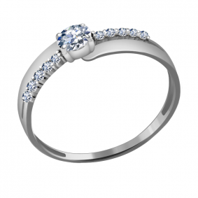 Кольцо из белого золота Александра кл2355-62сб с Swarovski кл2355-62сб фото