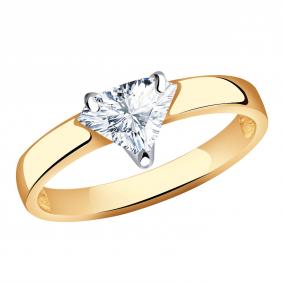 Золотое кольцо Александра кл2369-62ск с Swarovski кл2369-62ск фото