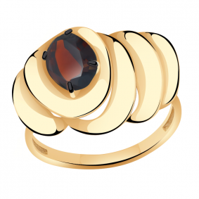 Золотое кольцо Александра кл2382-2ск с гранатом кл2382-2ск фото