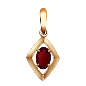 Золотая подвеска Александра кл2390б-2ск с гранатом кл2390б-2ск фото