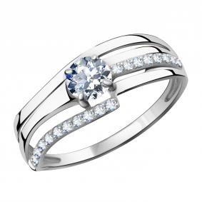 Кольцо из белого золота Александра кл2410-62сб с Swarovski кл2410-62сб фото