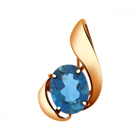 Золотая подвеска Александра кл2429б-28ск с Лондон топазом кл2429б-28ск фото