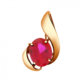 Золотая подвеска Александра кл2429б-30ск с рубиновым корундом кл2429б-30ск фото