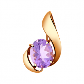 Золотая подвеска Александра кл2429б-3ск с аметистом кл2429б-3ск фото