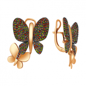 Золотые серьги Александра кл2441а-20ск-ккрз с фианитом кл2441а-20ск-ккрз фото