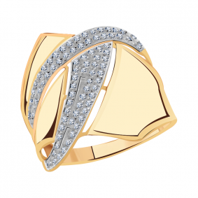 Золотое кольцо Александра кл2456ск с фианитом кл2456ск фото