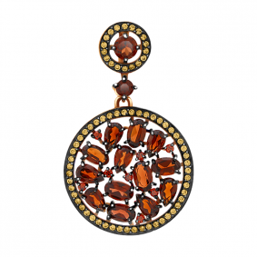 Золотая подвеска Александра кл2458б-2ск с фианитом и гранатом кл2458б-2ск фото