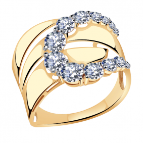Золотое кольцо Александра кл2462-62ск с Swarovski кл2462-62ск фото