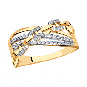 Золотое кольцо Александра кл2468ск с фианитом кл2468ск фото