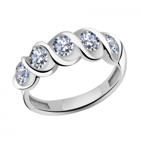 Кольцо из белого золота Александра кл2472-62сб с Swarovski кл2472-62сб фото