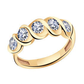 Золотое кольцо Александра кл2472-62ск с Swarovski кл2472-62ск фото
