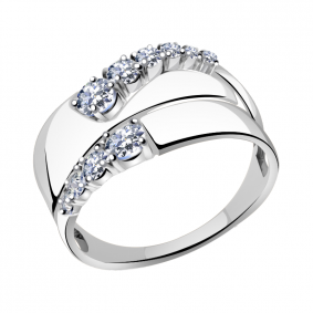 Кольцо из белого золота Александра кл2484-62сб с Swarovski кл2484-62сб фото