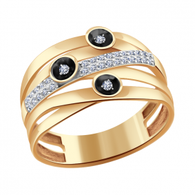 Золотое кольцо Александра кл2498ск с фианитом кл2498ск фото