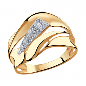 Золотое кольцо Александра кл2527ск с фианитом кл2527ск фото