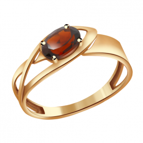 Золотое кольцо Александра кл2543-2ск с гранатом кл2543-2ск фото