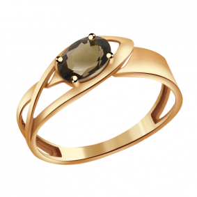 Золотое кольцо Александра кл2543-4ск с раухтопазом кл2543-4ск фото