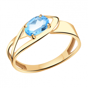 Золотое кольцо Александра кл2543-78ск с топазом кл2543-78ск фото