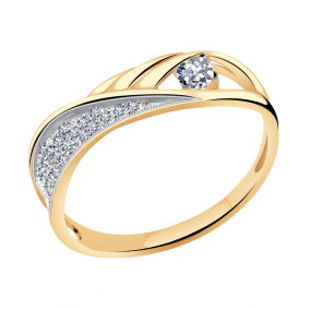 Золотое кольцо Александра кл2544ск с фианитом кл2544ск фото