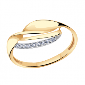 Золотое кольцо Александра кл2562ск с фианитом кл2562ск фото