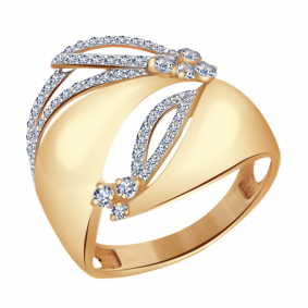 Золотое кольцо Александра кл2571ск с фианитом кл2571ск фото