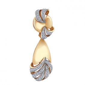 Золотая подвеска Александра кл2575бск с фианитом кл2575бск фото