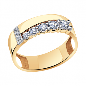 Золотое кольцо Александра кл2580-62ск с Swarovski кл2580-62ск фото