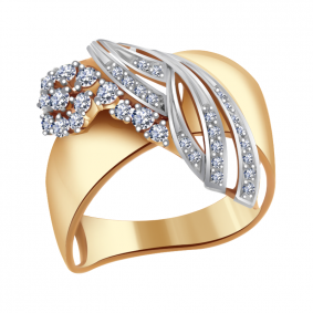 Золотое кольцо Александра кл2584сбк с фианитом кл2584сбк фото