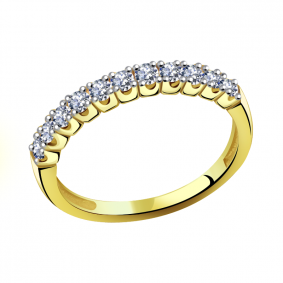 Кольцо из лимонного золота Александра кл2618-62сл с Swarovski кл2618-62сл фото