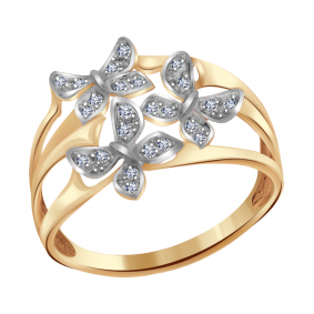 Золотое кольцо Александра кл2627ск с фианитом кл2627ск фото