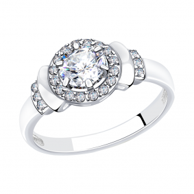 Кольцо из белого золота Александра кл2635-62сб с Swarovski кл2635-62сб фото