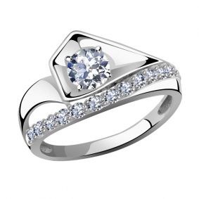 Кольцо из белого золота Александра кл2642-62сб с Swarovski кл2642-62сб фото