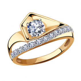 Золотое кольцо Александра кл2642-62ск с Swarovski кл2642-62ск фото