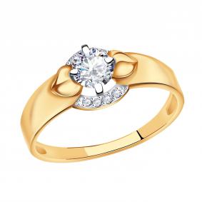 Золотое кольцо Александра кл2644-62ск с Swarovski кл2644-62ск фото