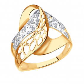 Золотое кольцо Александра кл2651ск с фианитом кл2651ск фото