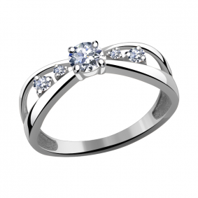 Кольцо из белого золота Александра кл2653-62сб с Swarovski кл2653-62сб фото