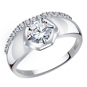 Кольцо из белого золота Александра кл2658-62сб с Swarovski кл2658-62сб фото