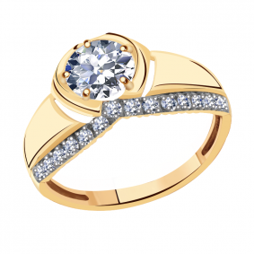 Золотое кольцо Александра кл2658-62ск с Swarovski кл2658-62ск фото