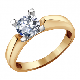 Золотое кольцо Александра кл2667-62сбк с Swarovski кл2667-62сбк фото