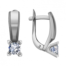 Золотые серьги Александра кл2667а-62с с Swarovski кл2667а-62с фото
