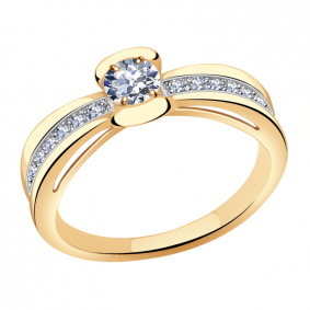 Золотое кольцо Александра кл2673-62ск с Swarovski кл2673-62ск фото