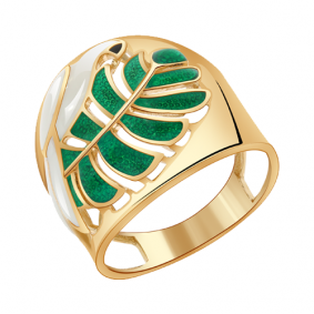 Золотое кольцо Александра кл2681ск с эмалью кл2681ск фото