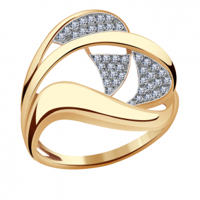 Золотое кольцо Александра кл2698ск с фианитом кл2698ск фото